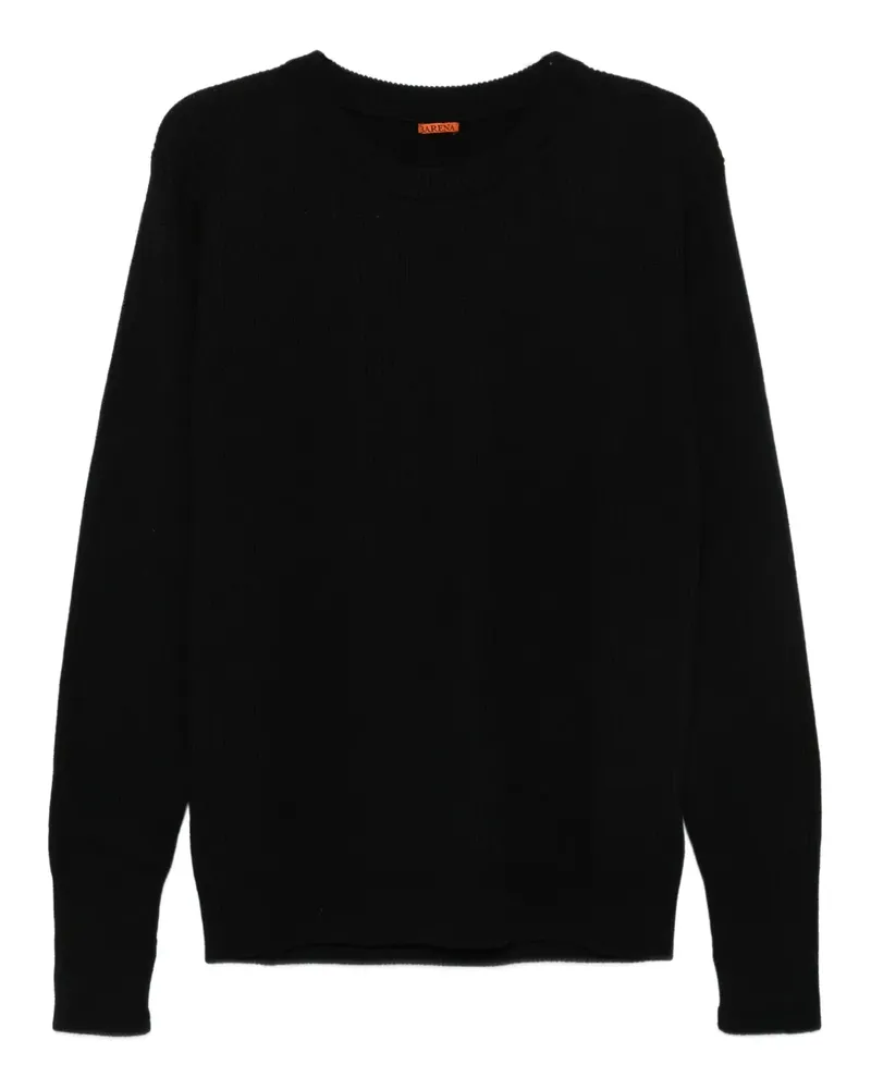BARENA Gerippter Pullover - Schwarz Schwarz