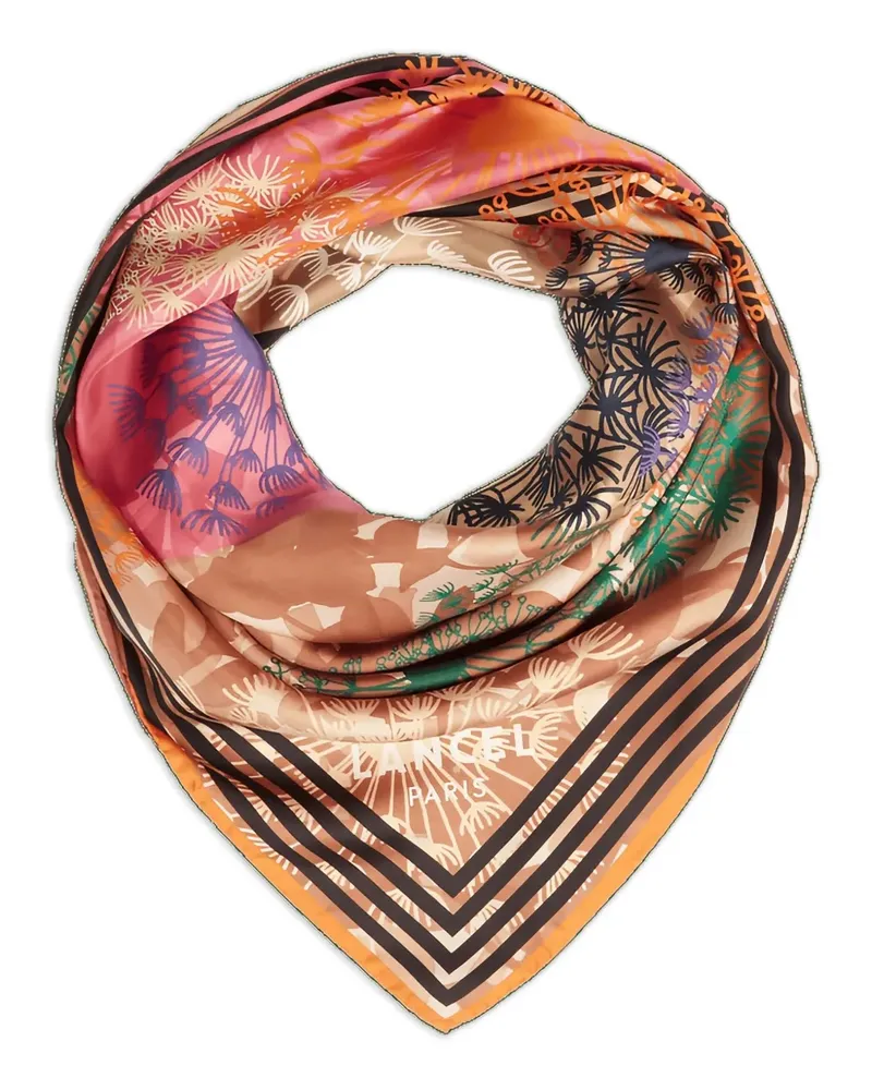 Lancel Quadri Schal mit Feux D'Artifice-Motiv - Orange Orange