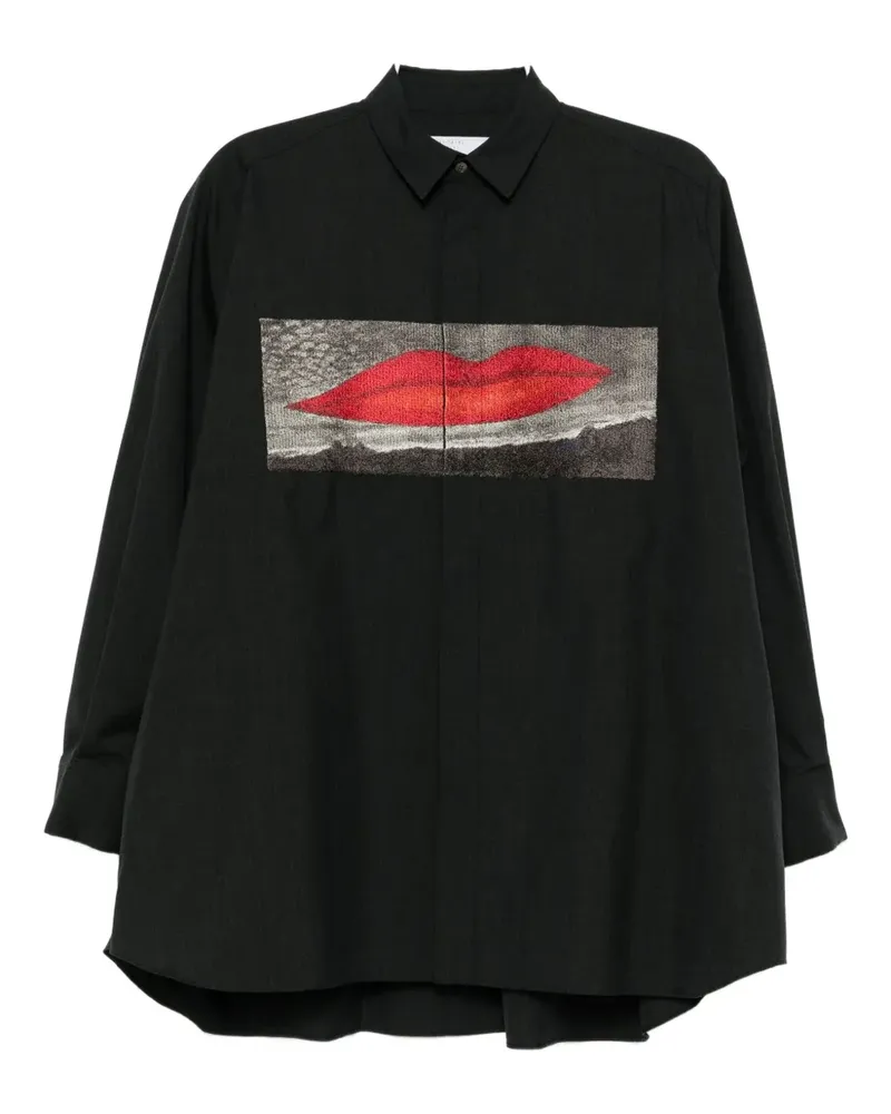 Sacai MAN RAY Hemd im Anzug-Look - Grau Grau