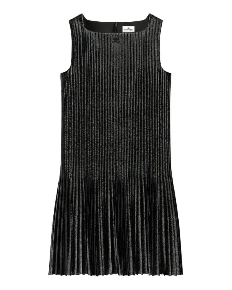 Courrèges Minikleid mit Falten - Schwarz Schwarz