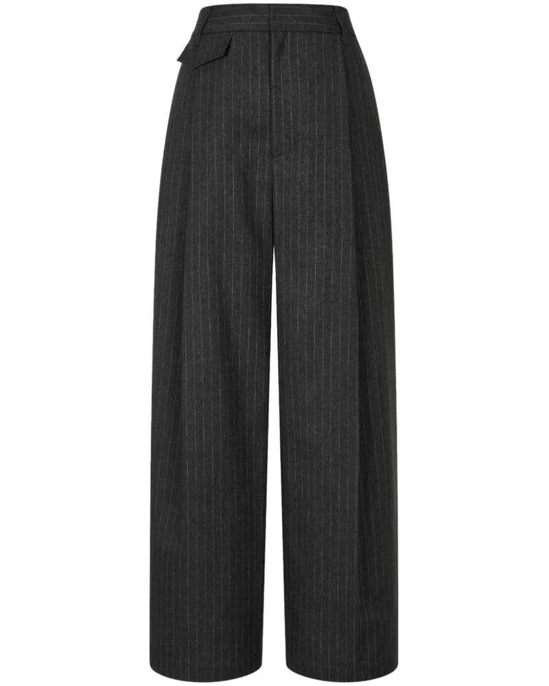 STUDIO TOMBOY Gestreifte Wide-Leg-Hose - Grau Grau