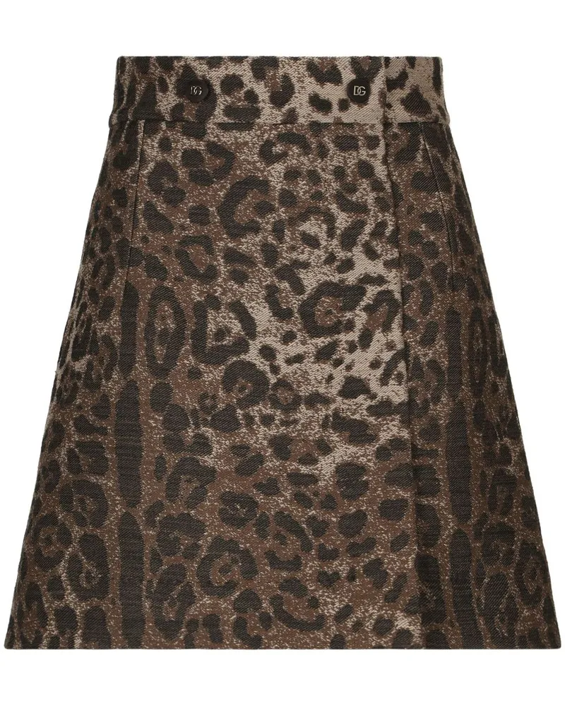 Dolce & Gabbana Minirock mit Print - Braun Braun
