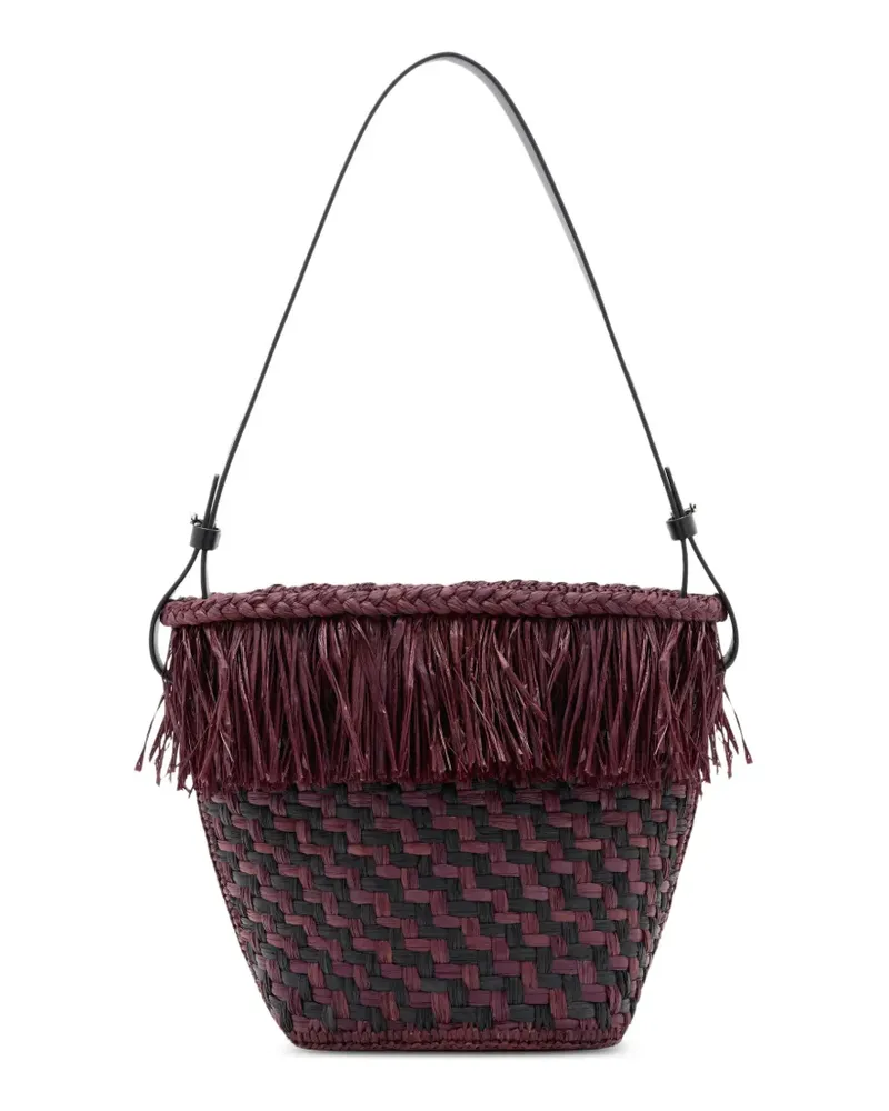 Proenza Schouler fringe-trim woven bucket bag - Violett Violett