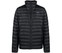 Gefütterte Jacke mit Reißverschluss - Schwarz