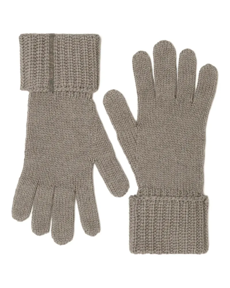 Fabiana Filippi Handschuhe mit Monili-Verzierung - Nude Nude