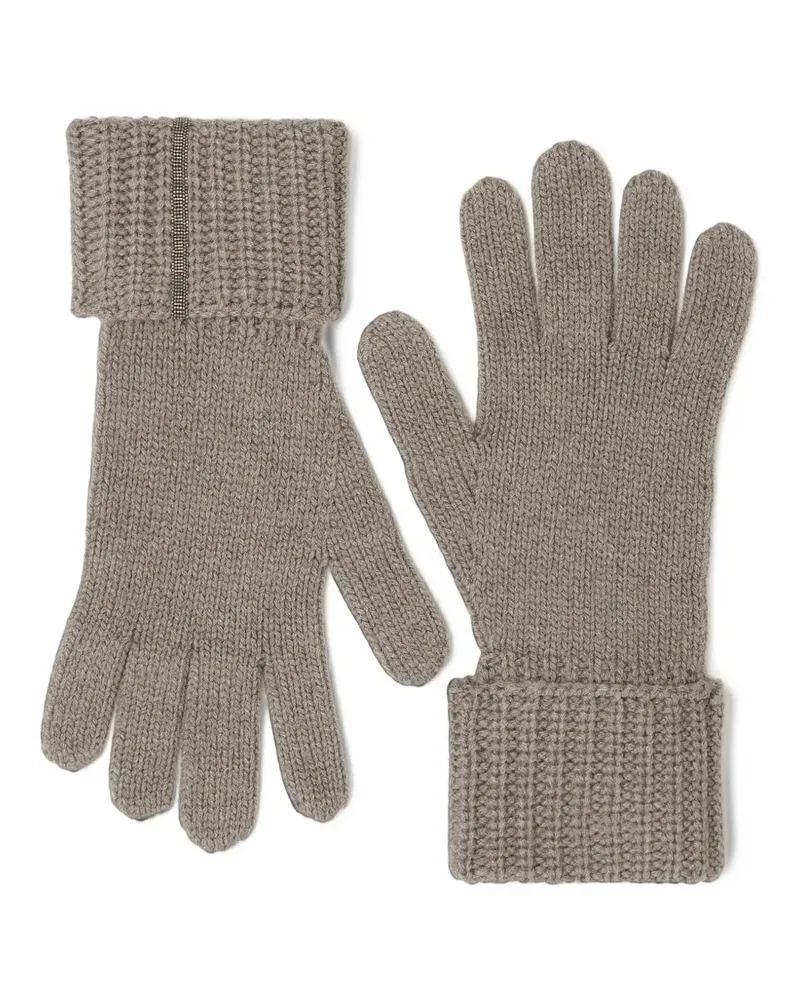 Fabiana Filippi Handschuhe mit Monili-Verzierung - Nude Nude