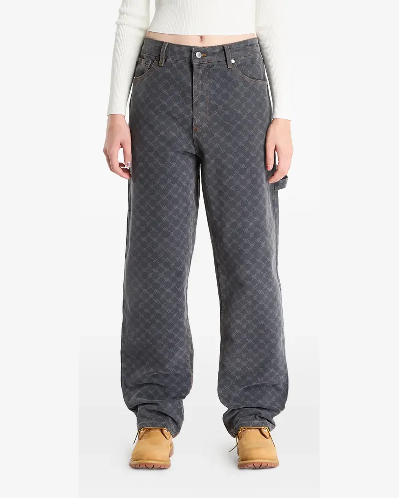 Daily Paper Jeans im Workwear-Look mit Monogramm - Grau Grau