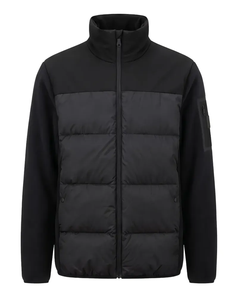 HUGO BOSS quilted panelled jacket - Schwarz Schwarz