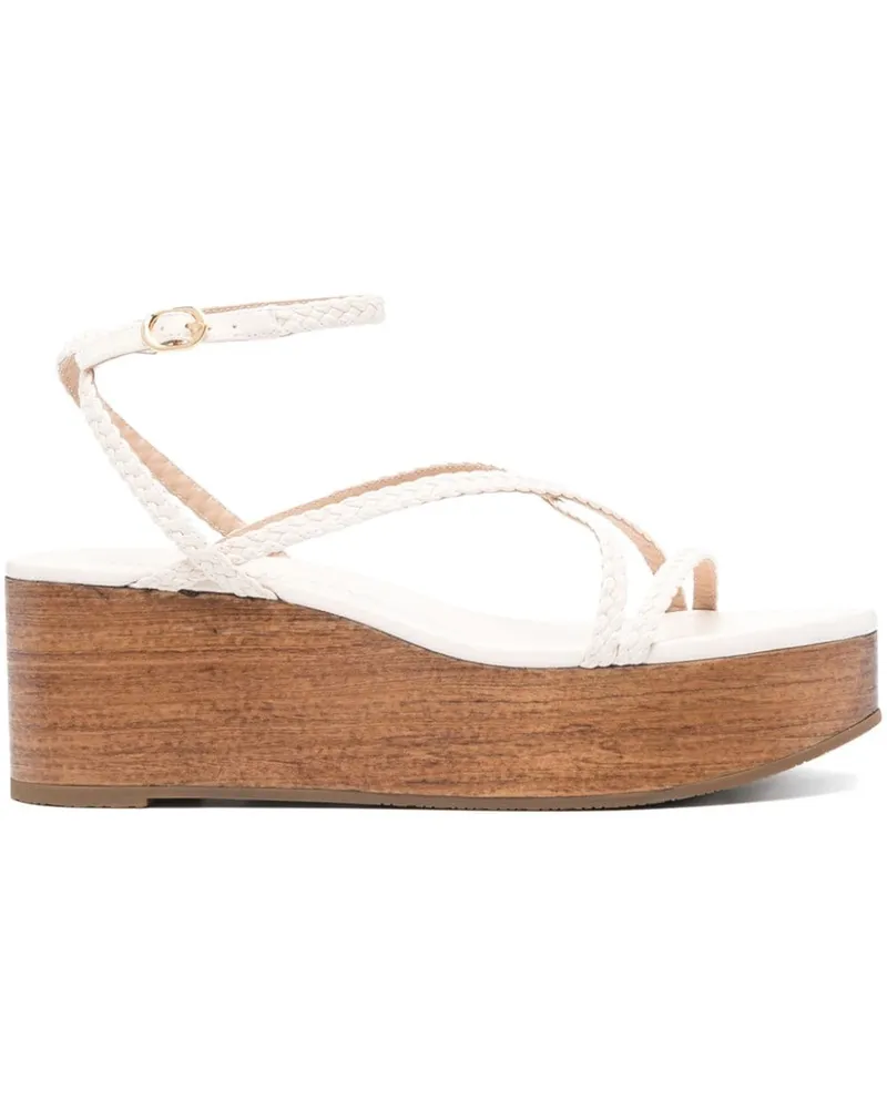 Stuart Weitzman Wovette Wedge-Sandalen - Nude Nude