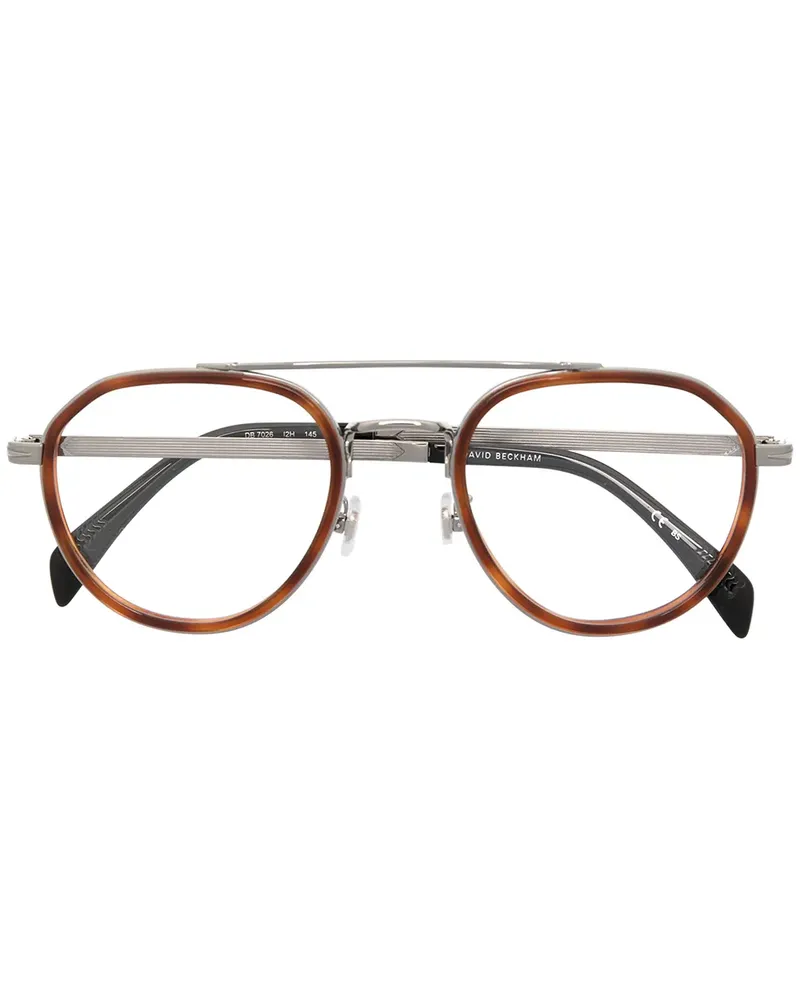 EYEWEAR by DAVID BECKHAM Pilotenbrille in Schildpattoptik - Braun Braun