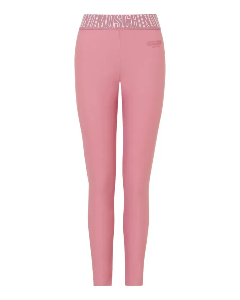 Moschino logo-waistband leggings - Rosa Rosa