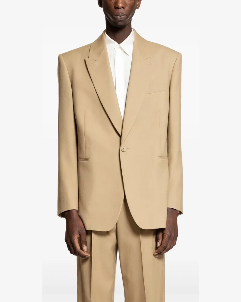 Saint Laurent Sakko aus Gabardine - Nude Nude