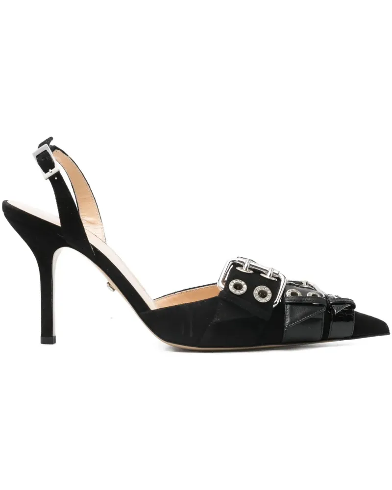 Mach & Mach 100mm buckle-detail pointed-toe pumps - Schwarz Schwarz