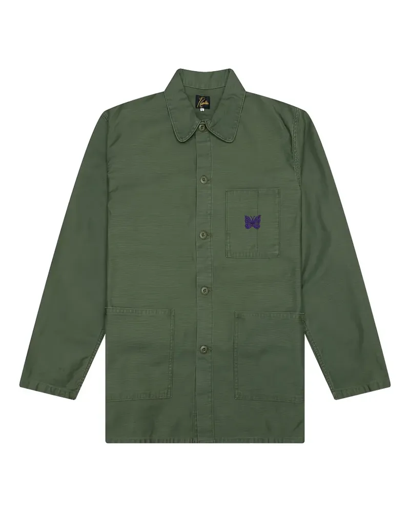 NEEDLES embroidered overshirt - Grün Grün