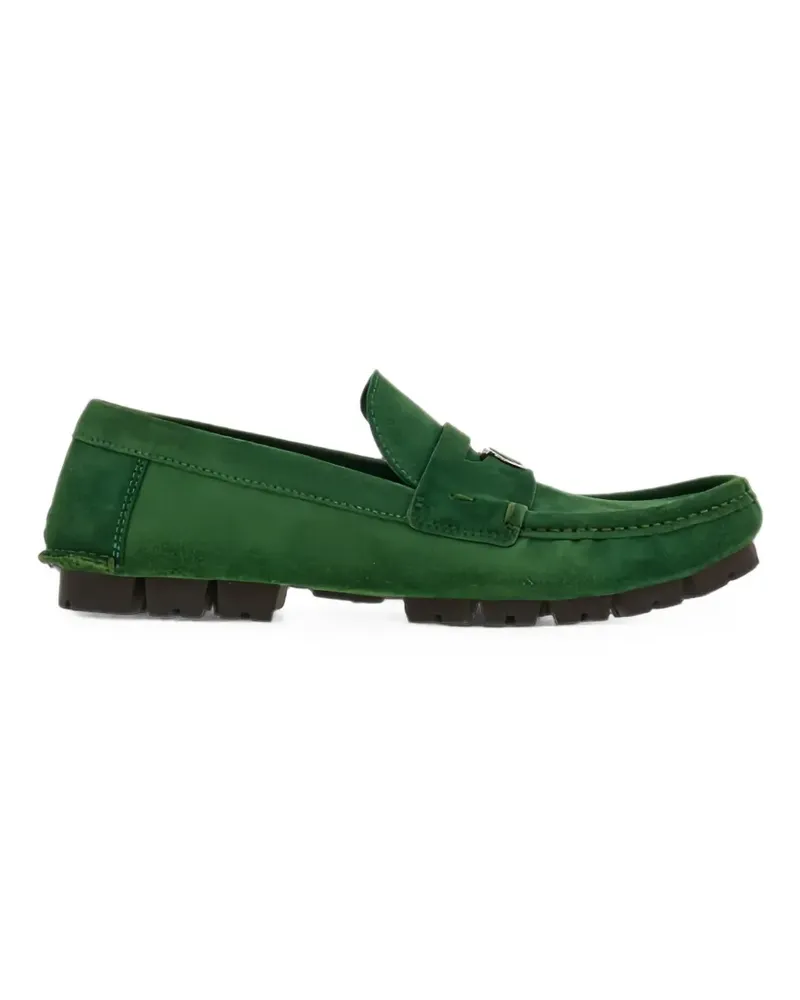Ferragamo Loafer aus Wildleder - Grün Grün