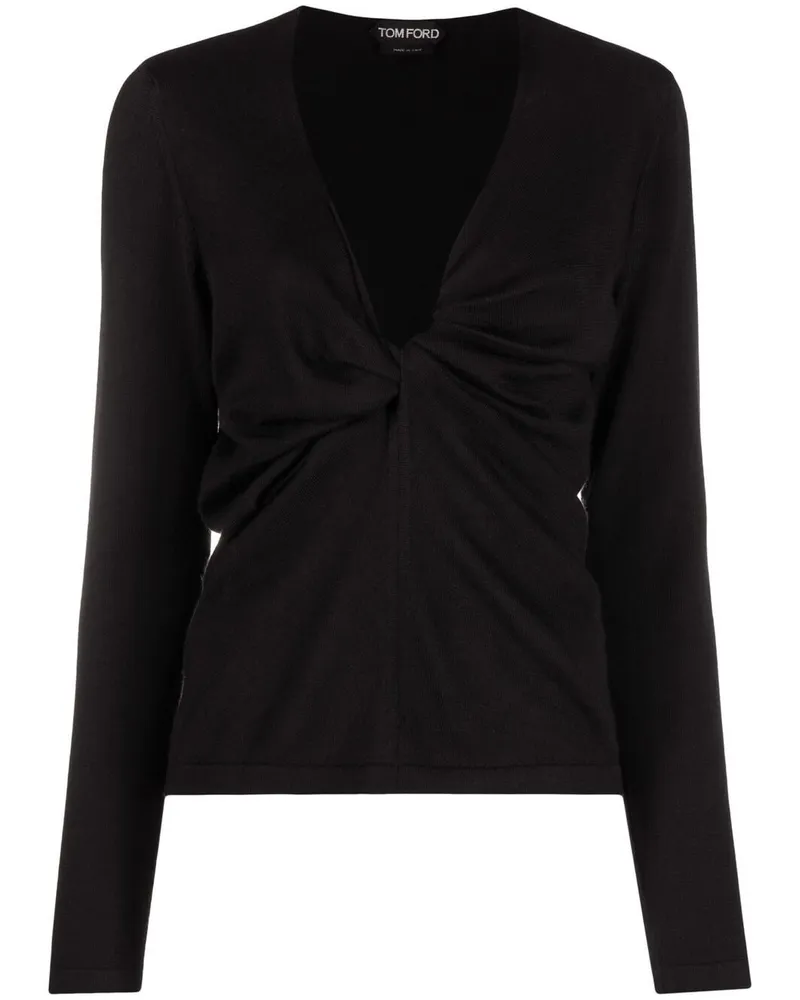 Tom Ford Gestricktes Top - Schwarz Schwarz