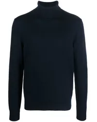 Emporio Armani Gestrickter Rollkragenpullover Blau