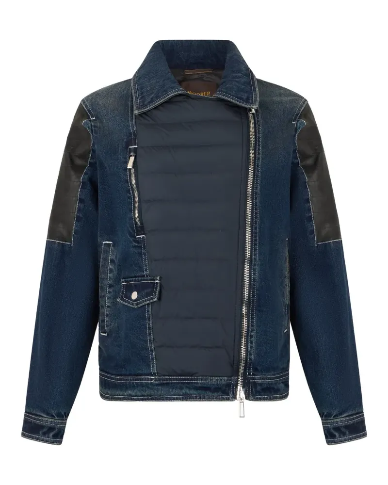 MOORER denim insert padded jacket - Blau Blau