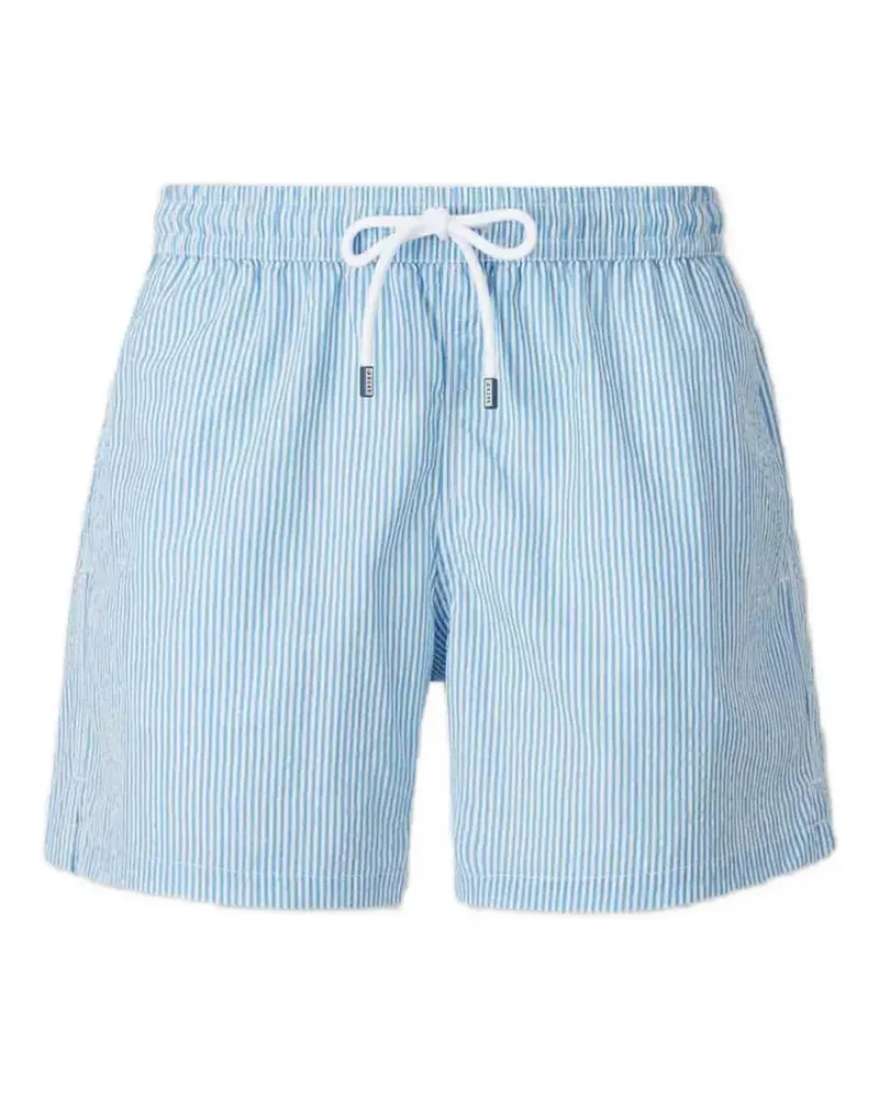 Fedeli Gestreifte Madeira Badeshorts - Blau Blau