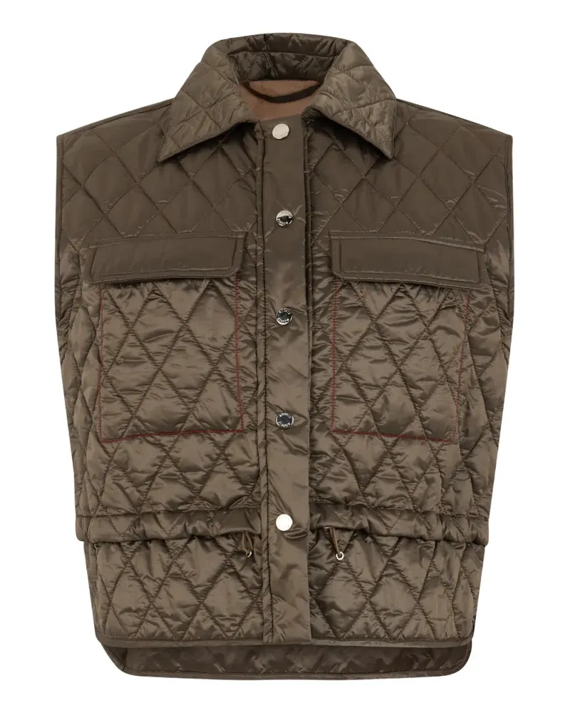 MOORER Ecuba-P quilted gilet - Braun Braun