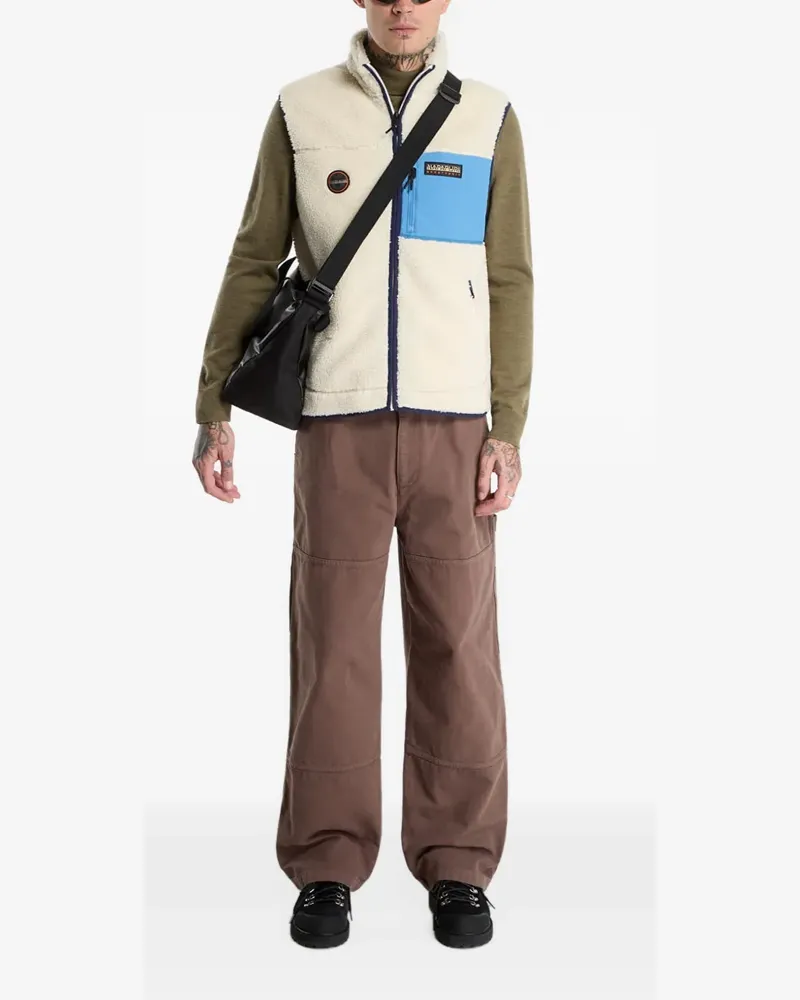 Napapijri Yupik V 2 fleece gilet - Weiß Weiß