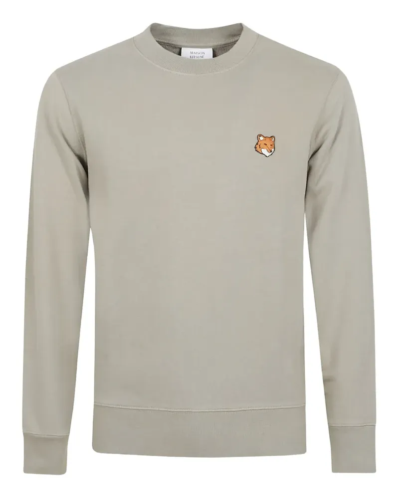 Kitsuné embroidered crew-neck sweater - Grün Grün