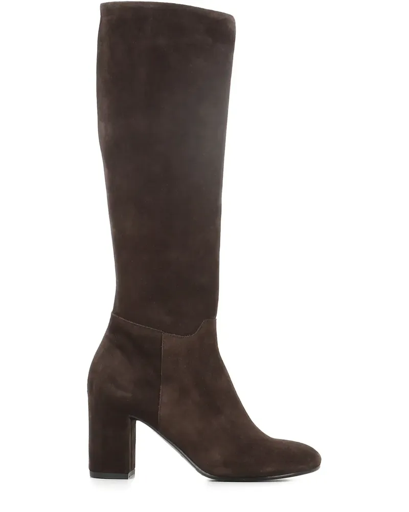 Roberto del Carlo Stiefel mit Blockabsatz - Braun Braun