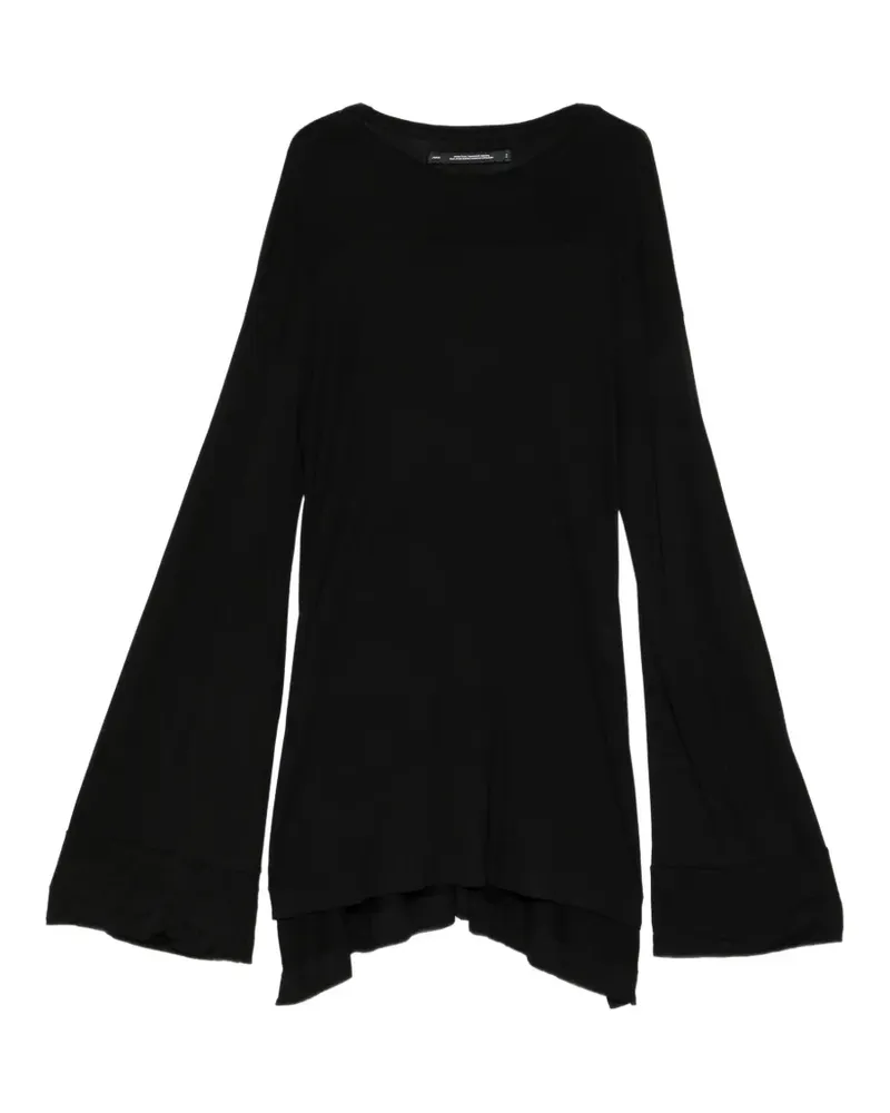 Julius Drapiertes Langarmshirt - Schwarz Schwarz