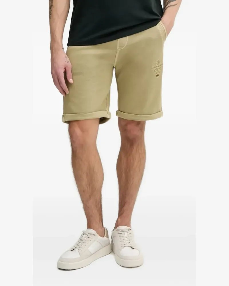 Aeronautica Militare Shorts mit Logo-Stickerei - Grün Grün