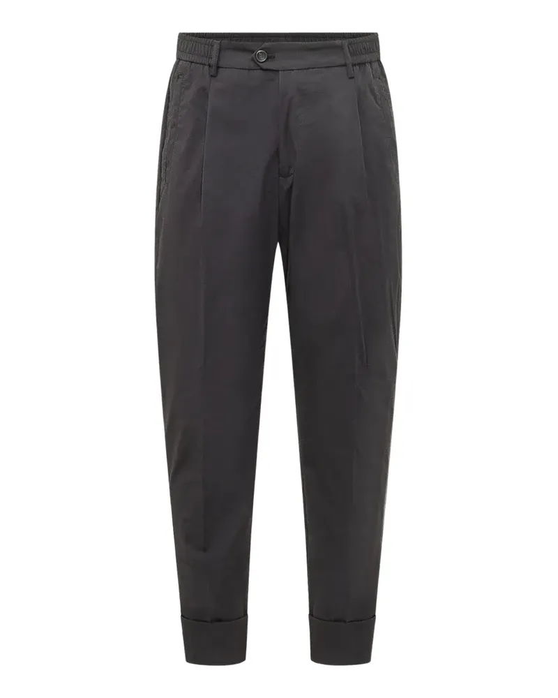 HOSIO Bundfaltenhose mit Umschlag - Blau Blau