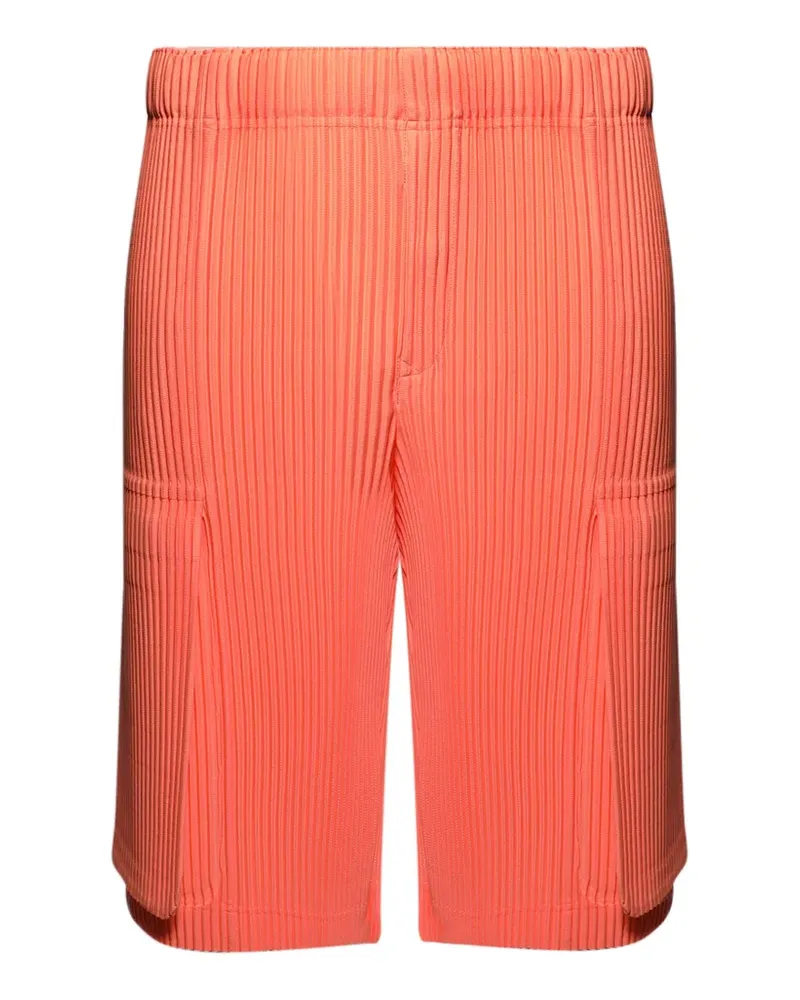 Issey Miyake September pleated cargo shorts - Orange Orange