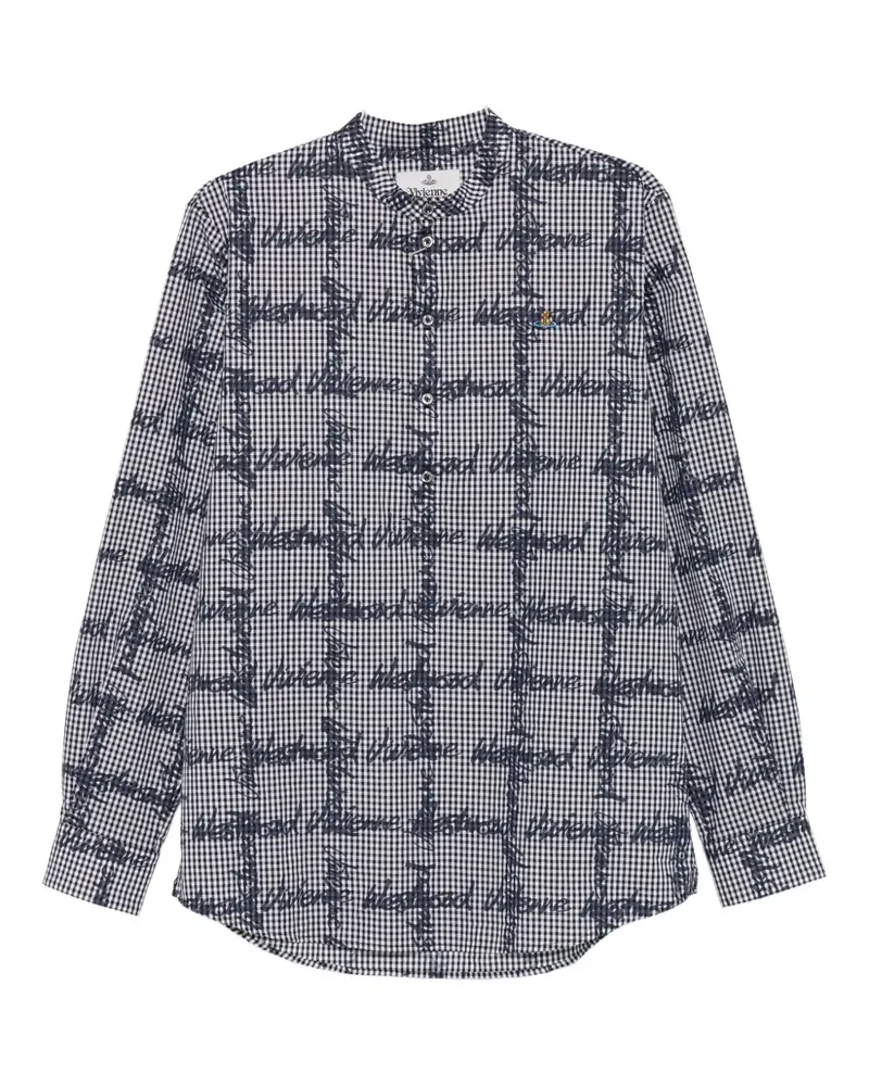 Vivienne Westwood Kariertes Hemd mit Logo - Schwarz Schwarz
