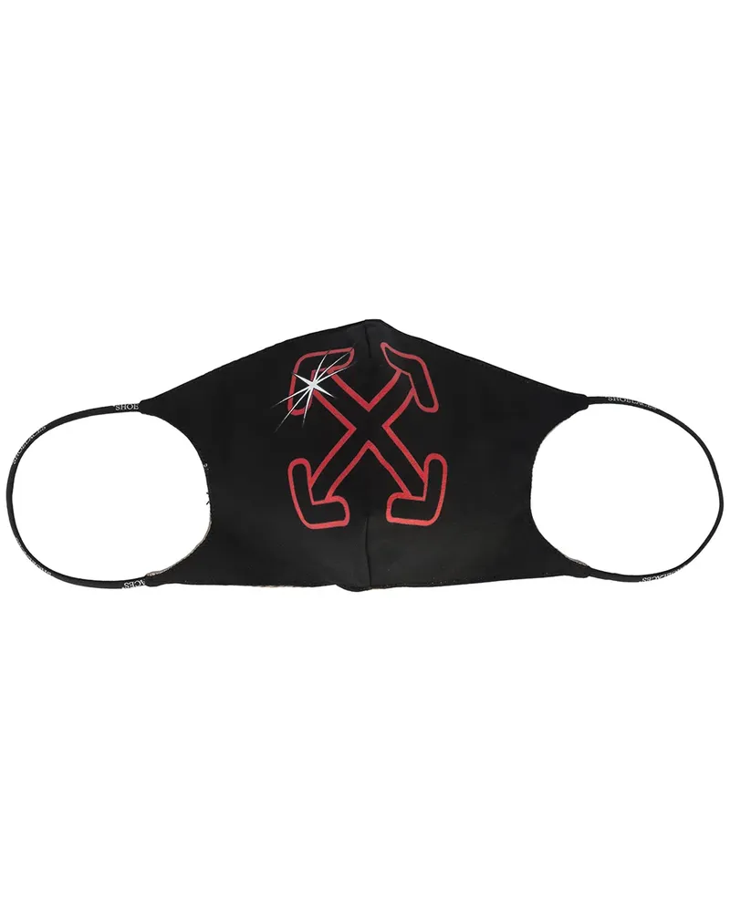 OFF-WHITE Mundschutz mit Arrows-Print - Schwarz Schwarz