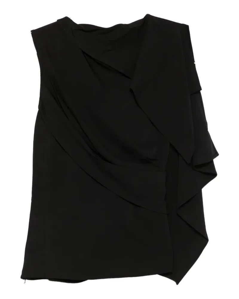 Entire Studios Odeon asymmetric draped top - Schwarz Schwarz