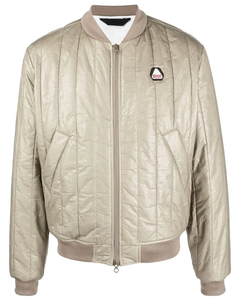 Diesel Gesteppte Bomberjacke - Nude Nude