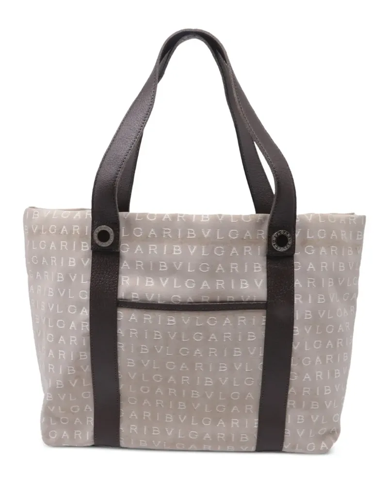 Bulgari 2000-2010s Logo Mania Tote Bag - Nude Nude