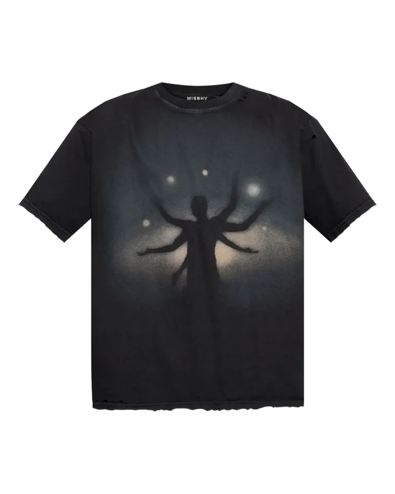 MISBHV Moons & Melodies T-Shirt - Schwarz Schwarz