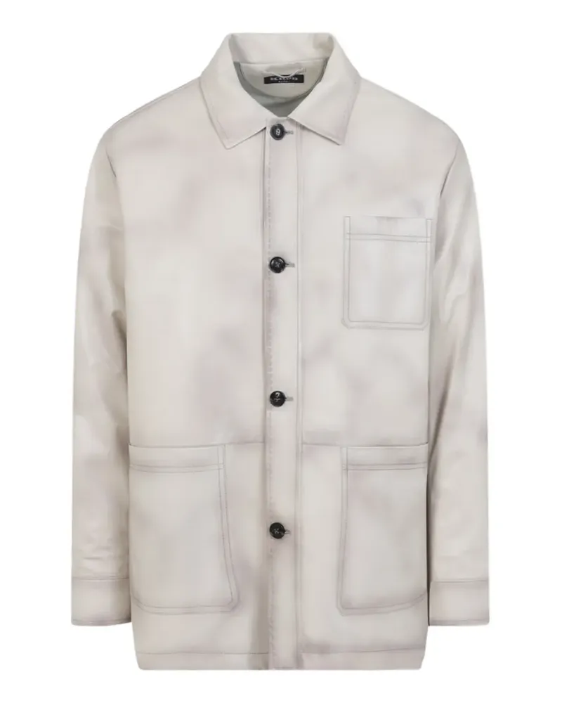 Kiton Hemdjacke mit aufgesetzten Taschen - Nude Nude