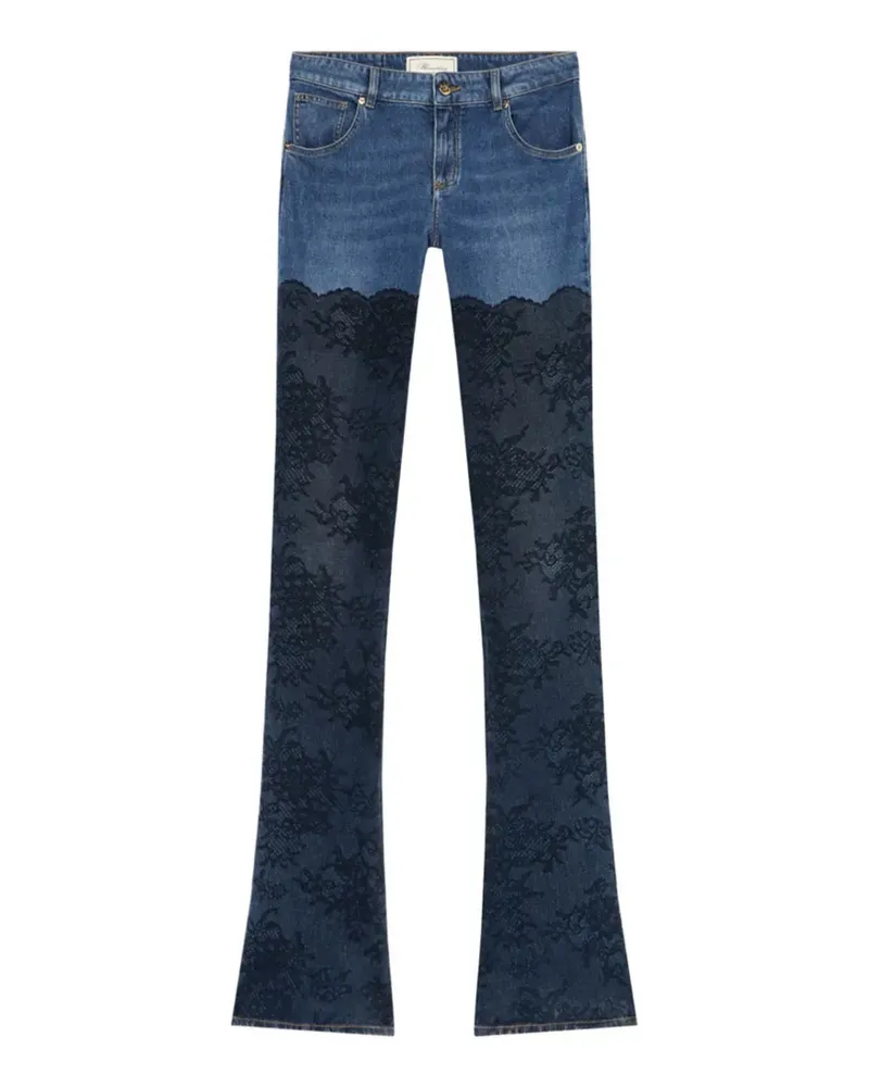 Blumarine Jeans mit Trompe-l'oeil-Print - Blau Blau