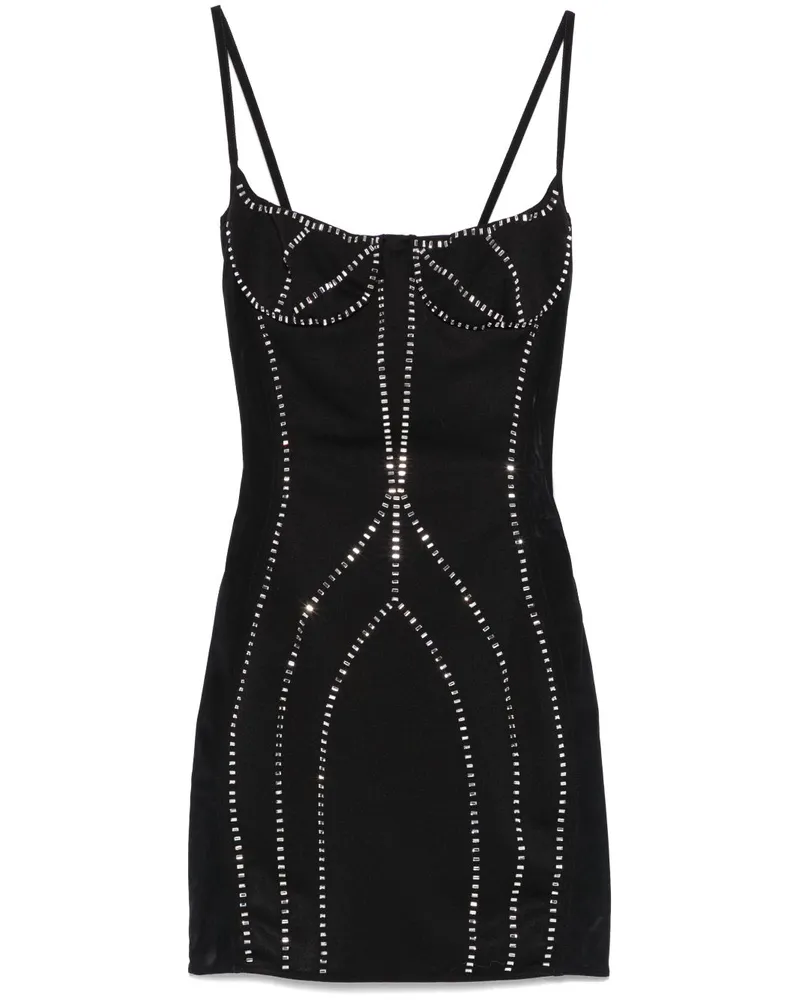 ATTICO Kleid mit Spaghettiträgern - Schwarz Schwarz