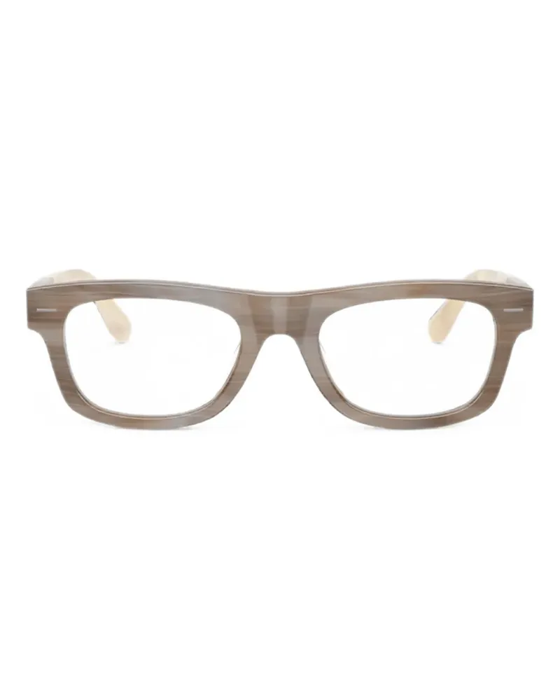 Brunello Cucinelli Panama Brille mit eckigem Gestell - Nude Nude