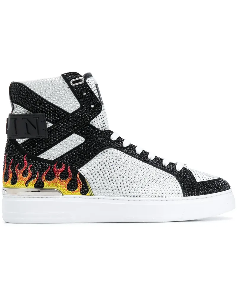 Philipp Plein Money Beast' High-Top-Sneakers - Weiß Weiß