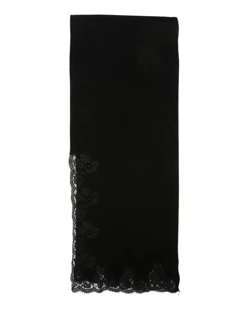Ermanno Scervino Schal mit Spitzensaum - Schwarz Schwarz