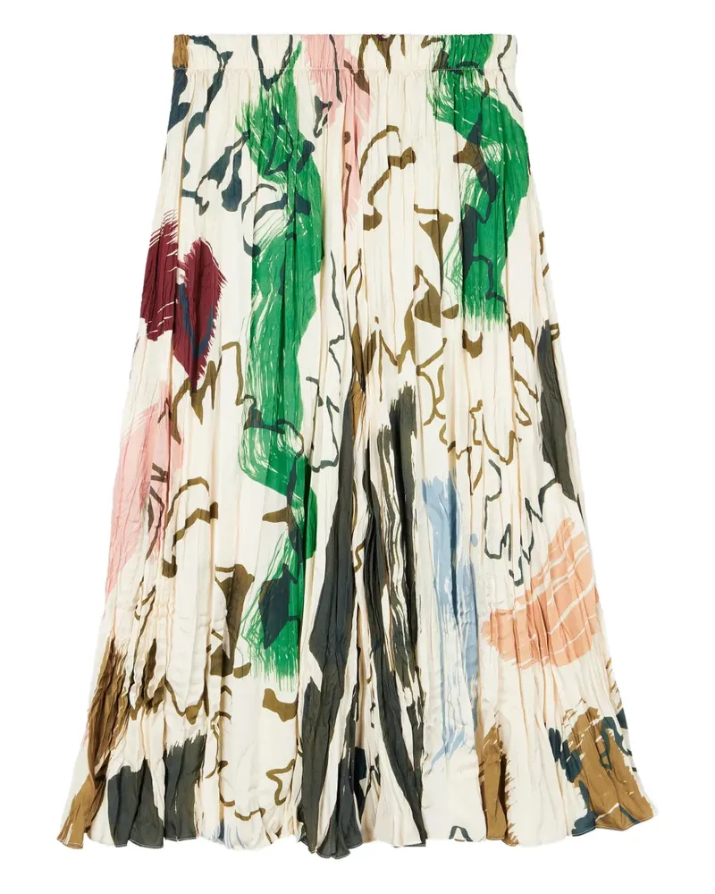 Paul Smith Plissierter Rock mit Print - Nude Nude