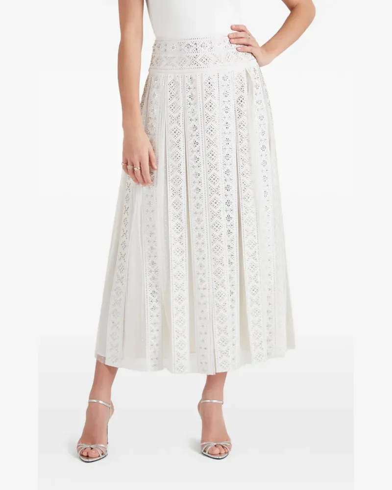 Temperley London Gallantry Midirock - Nude Nude