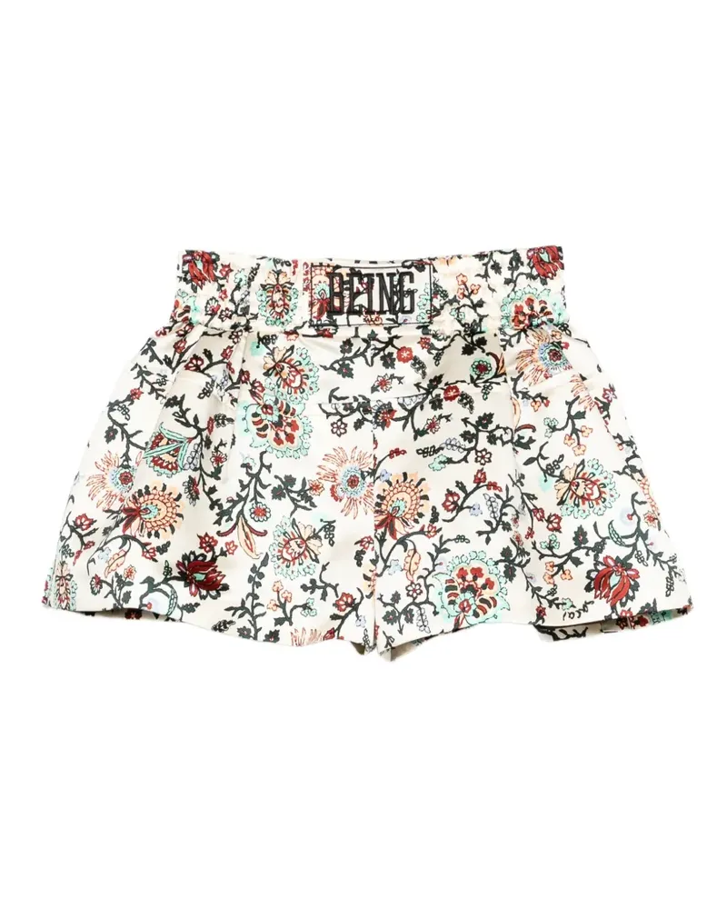 Sacai Shorts mit Blumenmuster - Nude Nude