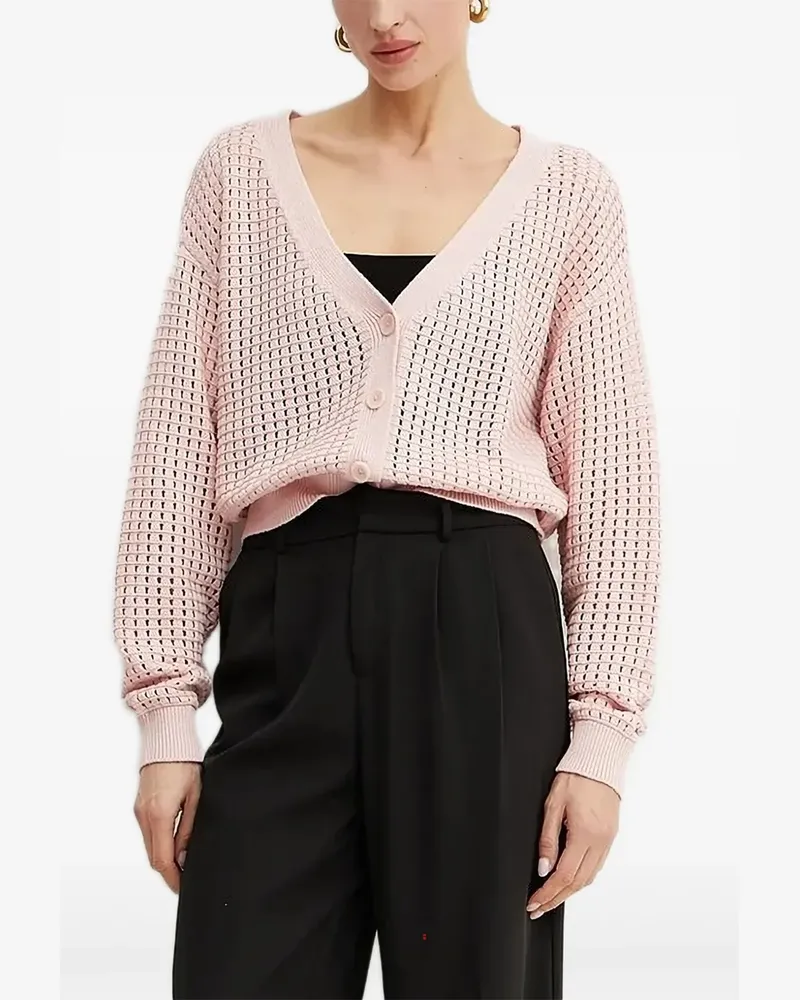 Guess Cardigan mit V-Ausschnitt - Rosa Rosa