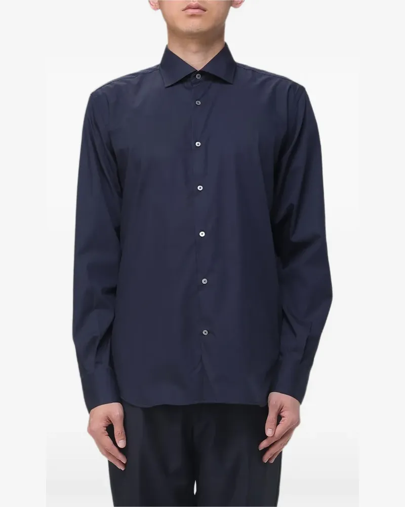 Brooksfield long-sleeve poplin shirt - Blau Blau