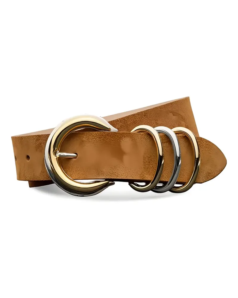 L'Agence Tobar ring leather belt - Braun Braun
