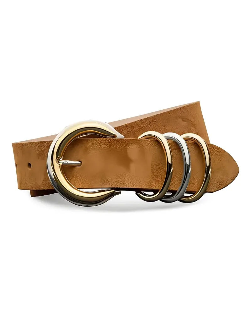 L'Agence Tobar ring leather belt - Braun Braun